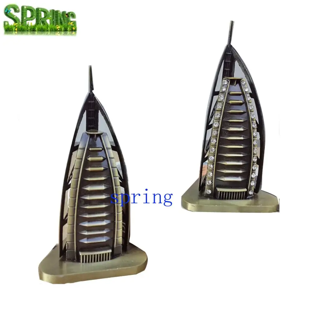 Metal Emirates Burj Al Arab Lego Tower Hotel model craft Dubai Travel Souvenir