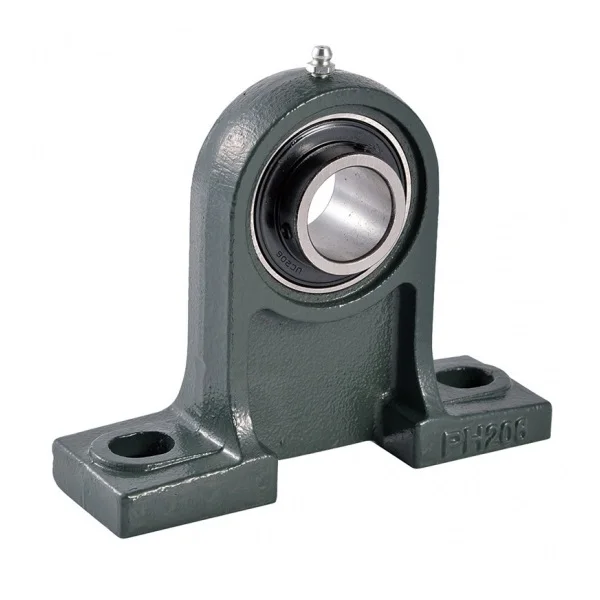 UCPH204 Pedestal Base Pillow Block Bearing Cast Iron Housing, Wider Inner Ring Bearing Insert, Set Screw Locking
