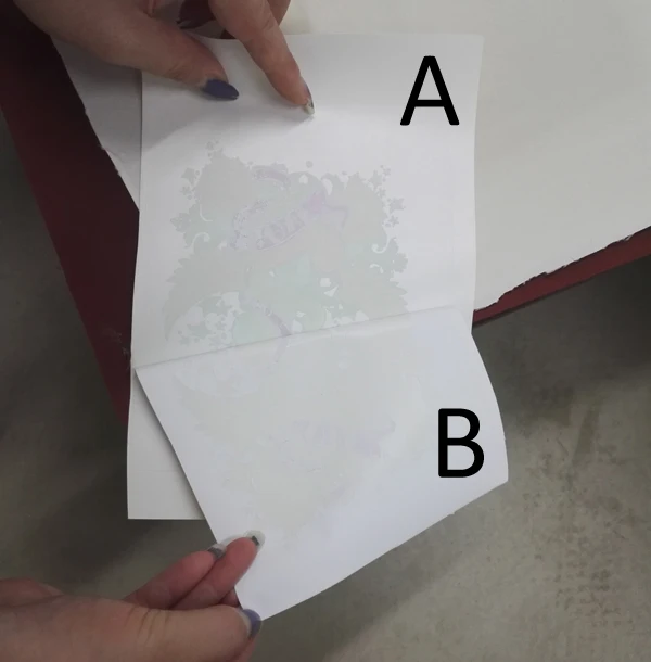 Само прополка Нет Cut A + B Лазерная темно-Передача бумаги для одежды