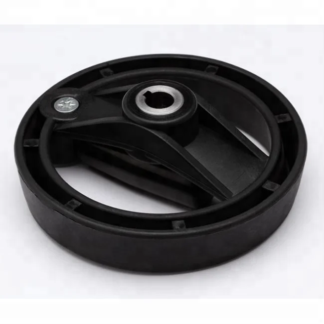 OEM manufacturing CNC Machine Spoked Handwheel  With revolving Plastic Handle