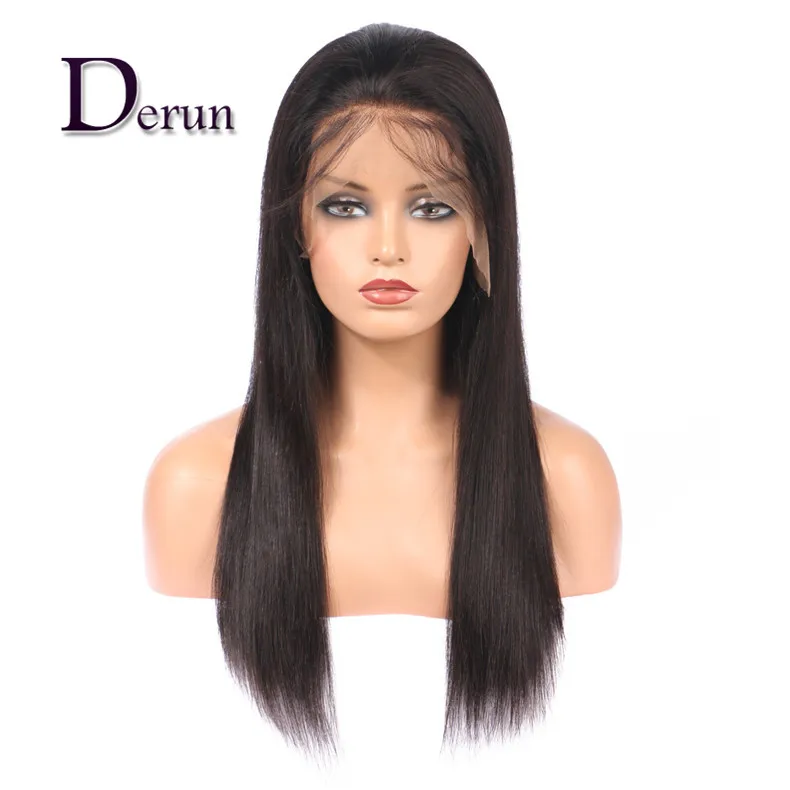 Factory Wholesale peruvian malaysian indian brazilian remy human hair full lace wig with baby hair