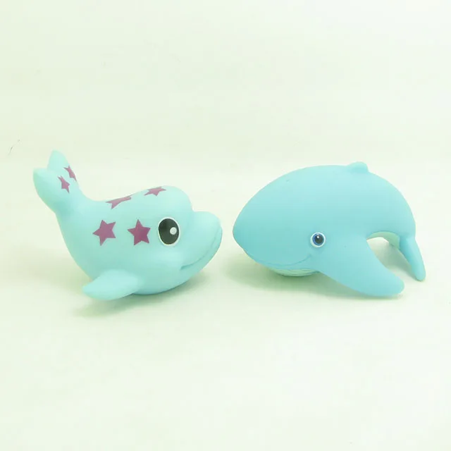 Wholesale Floating Baby Squirt Toys Lovely Animal Plastic Dolphin and whale Water Play Baby Bath Toys