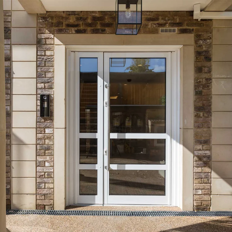 Powder coated energy saving lasted design  double glazing bullet proof doors