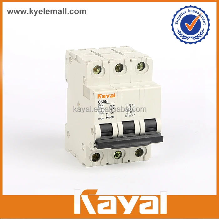 3 фазы mcb мини-выключатель