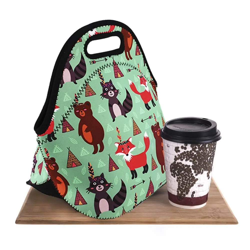 Fashionable Neoprene Insulated Lunch Bag Tote Cooler Bag