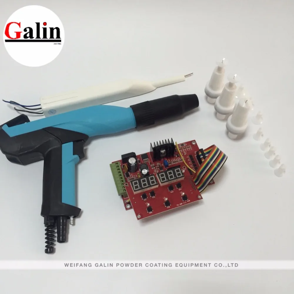 Electrostatic Powder coating machine manual spray gun with cascade and PCB