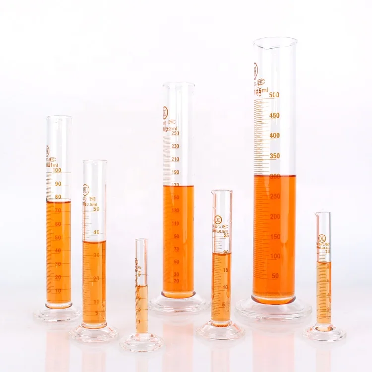 wholesale 5ml 50ml 100ml 500ml 1000ml glass lab pyrex graduated cylinder measuring