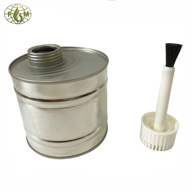 
500ml glue metal tin cans with brush on lid for pvc pipe adhesive use 