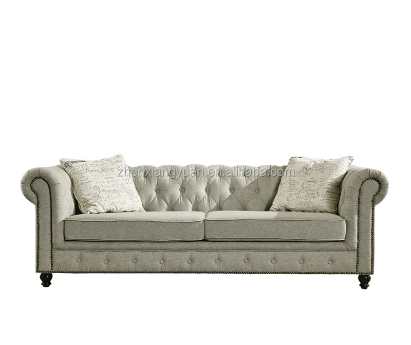 2023  Living room furnitures Victoria Classic Button Tufted Corner sectional fabric Sofa