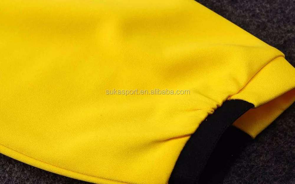 Full zip jaket Dortmund 2017/18 season yellow football tracksuit good quality soccer sweater training suit
