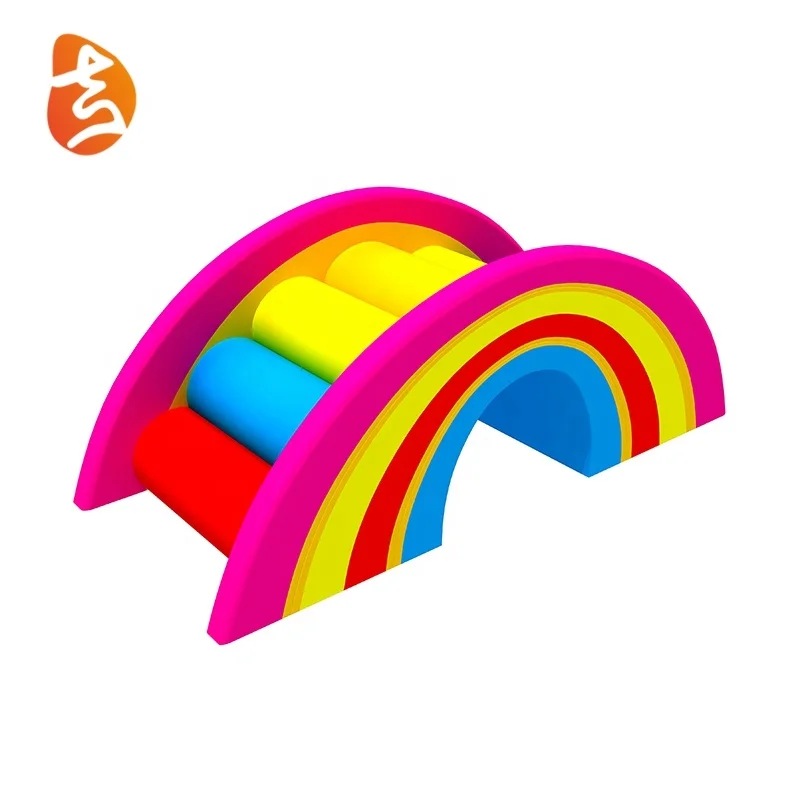 Bridge Rainbow Factory Price New Fashion Design Indoor Soft Play for Kids Indoor Playground Foam Climbing Toy Soft Play 3 Years