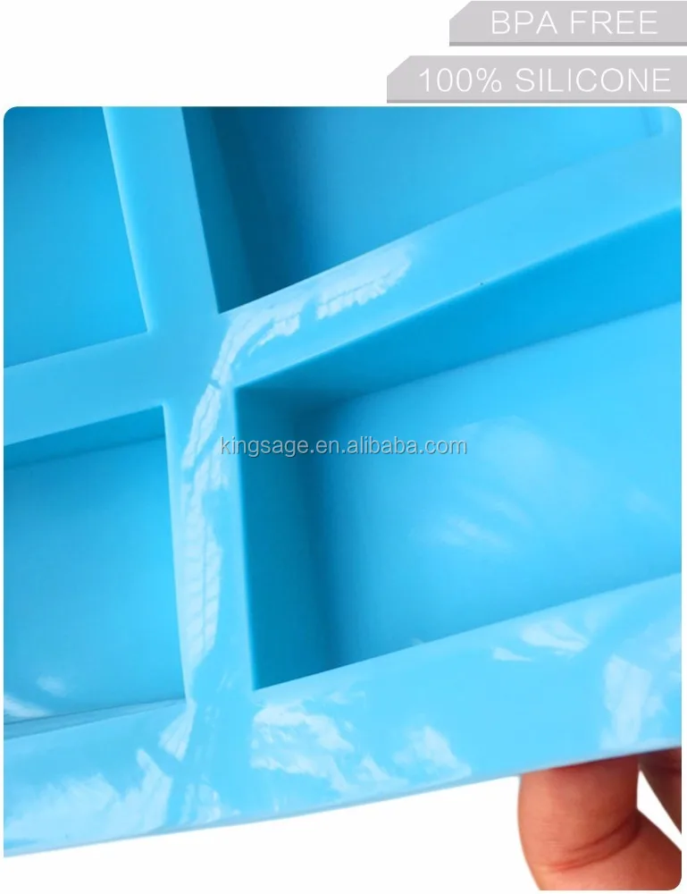 hot sale 6 Cavities Rectangle Silicone Soap Molds, Baking Mold Cake Pan, Biscuit Chocolate Mold
