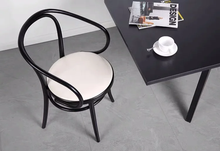 comfortable upholstered dining chair with arms restaurant armchair thonet cafe bentwood chair