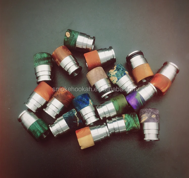 Online shopping Competitive price electronic cigarette environmental custom drip tips stabilized wood silicon vape bands