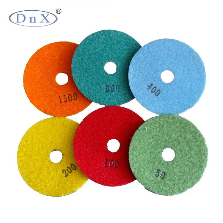 Wet granite polishing pad abrasive tool for cleaning and polishing