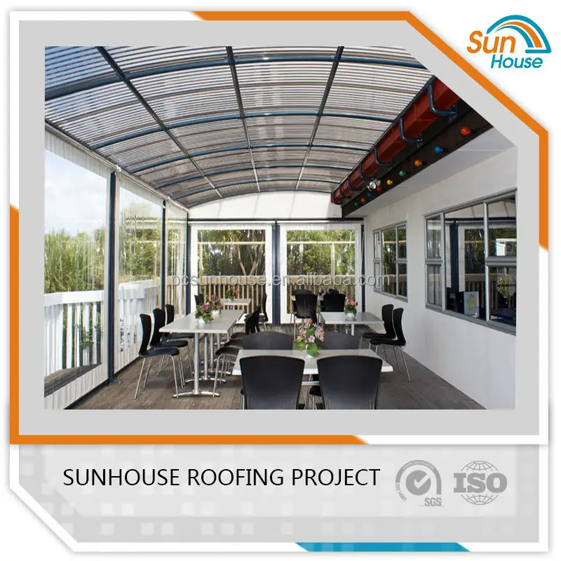 outdoor roofing sheet Sun Roof polycarbonate plastic shelter panels