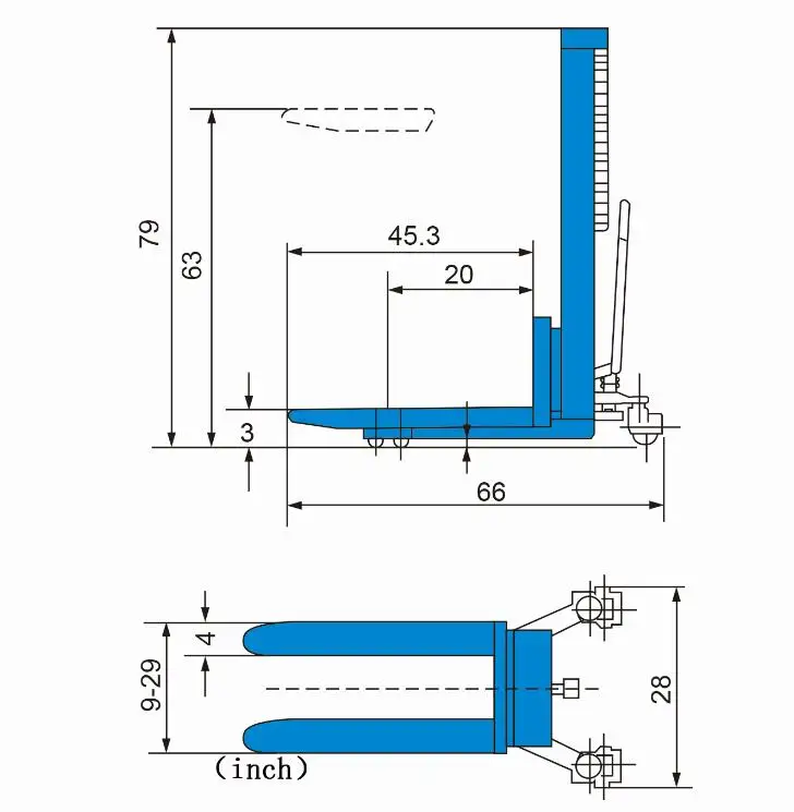 
manual hydraulic walk behind stacker truck 