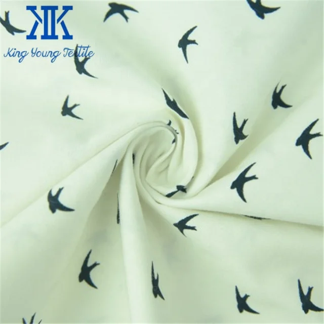 high quality custom pigment dye printed woven cotton poplin fabric