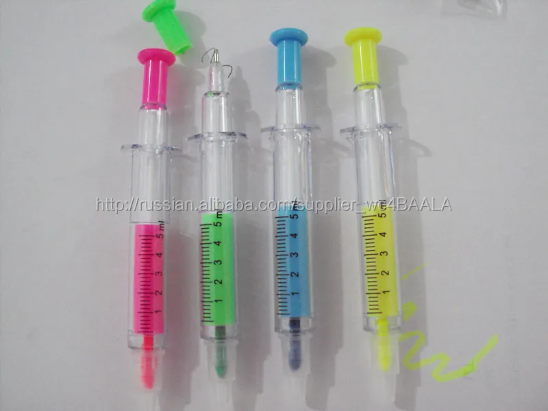 С двойной головкой шприц форма маркер и шариковая ручка CH6205B