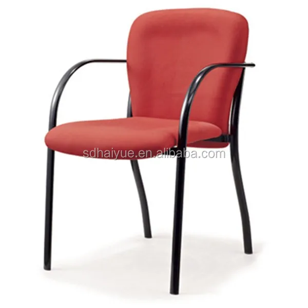 Steel Tube Frame Chair with Fabric Seat Upholstery RED Office Chair Conference Chairs