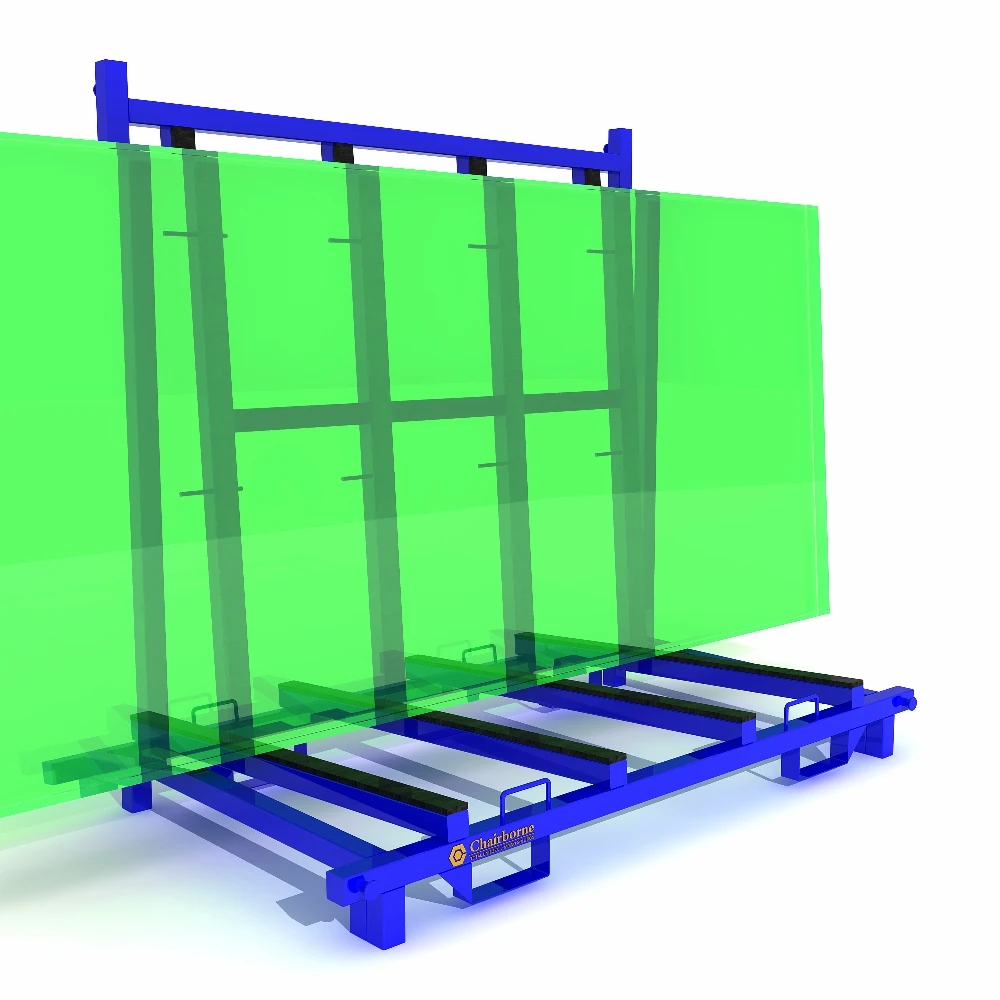 Metal L Frame Custom Transport and Warehouse Storage Racks For Glass Sheet