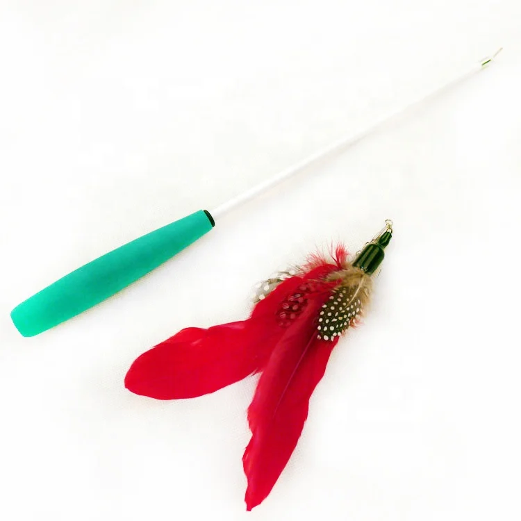 Customized Hot Selling New Design Fishing Rod Feather Cat Teaser Toy