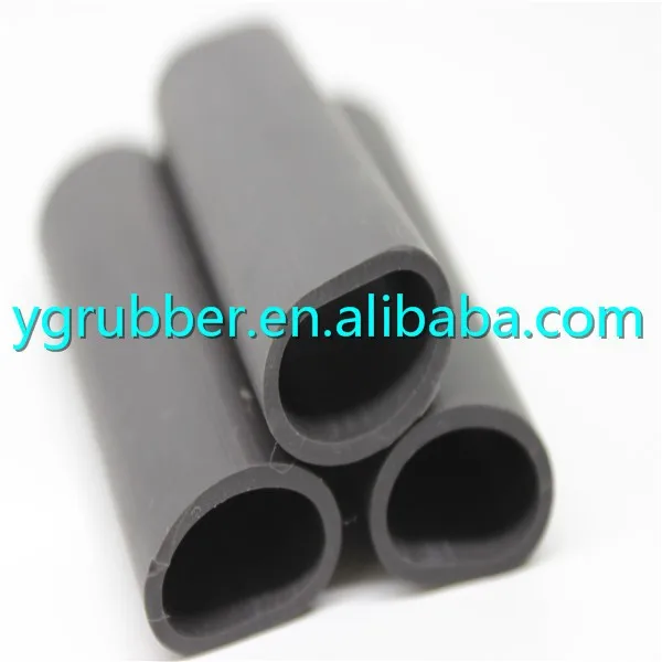 Elastic black silicone foam rubber tube