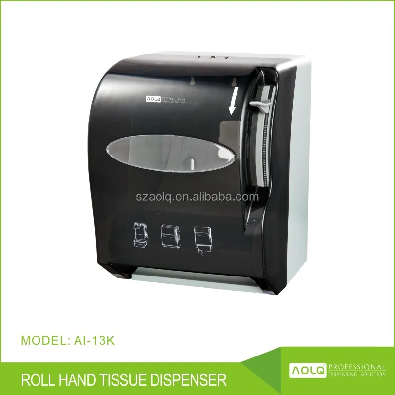 Lever action paper holder dispenser,jumbo roll manual hand paper towel holder