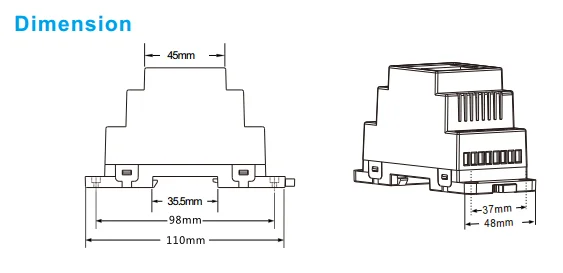 SKYDANCE D4C 12-48VDC 150-500mA/350-1200mA 4 канала Din Rail DMX512 RDM декодер DMX приемник
