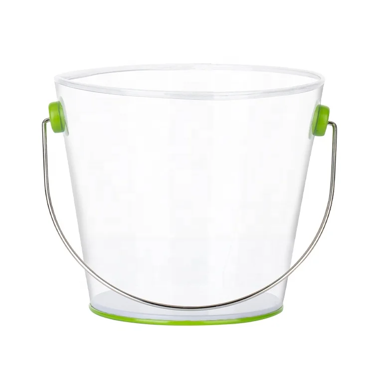 Fashionable design clear plastic tin lid can pattern paint transparent tin can