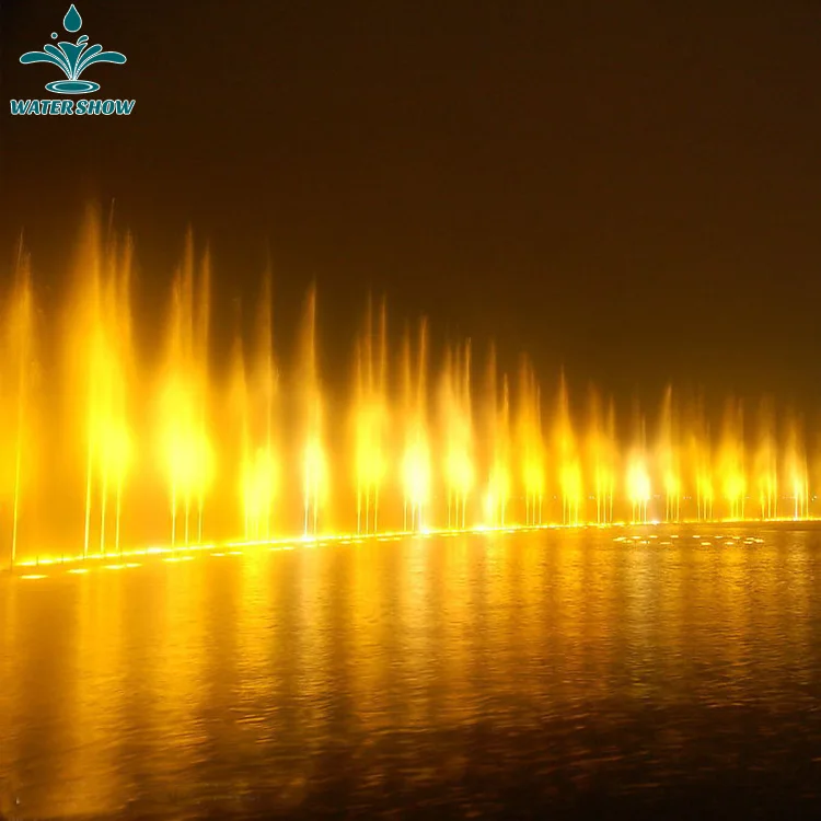 Decorative Outdoor Lake Large Music Dancing Fire Flame Jet Mix Water Fountain For Showing