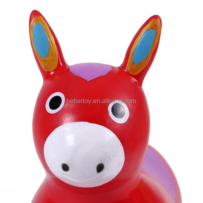 Small and inexpensive indoor kids playground plastic inflatable toys jumping horses