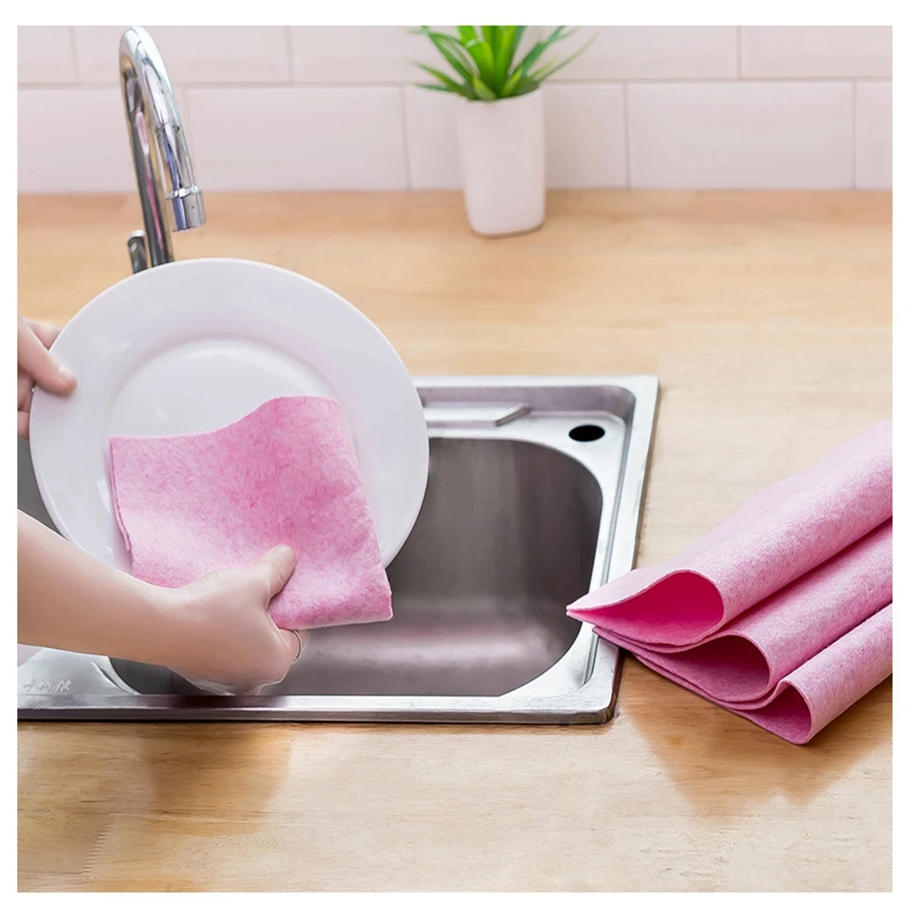 
Wholesale Oil-absorbing Coconut shell cloth Non-woven Felt Fabric Coconut Shell Dishcloth Household Cleaning Cloth 