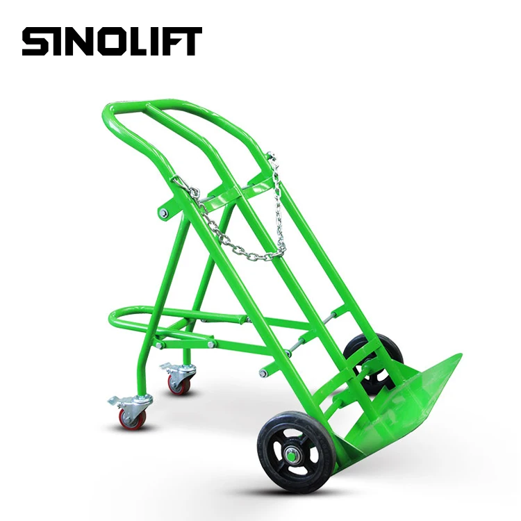 Sinolift TY Series  Fold-down Wear-resistant Cylinder Trolley with Solid Rubber Wheels