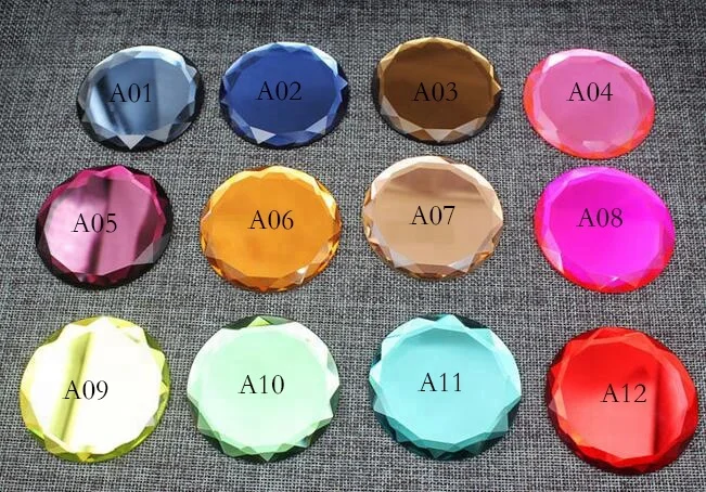 Cosmetics Store Promotion Gift Fashion Portable Crystal Folding Makeup Mirror Small Pocket Hand Mirror Beauty Vanity Use Box