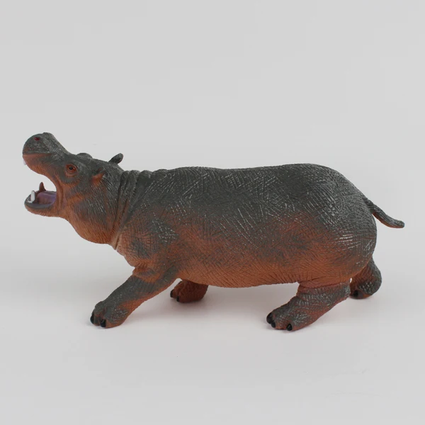 Wholesale Pvc High Simulated Hippo Toys High Quality Exquisite Plastic Small Hippo Animal Figurines Model For Decorative