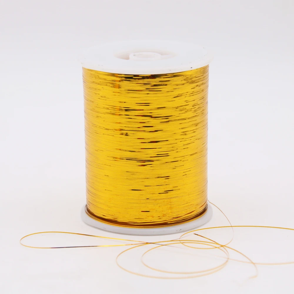 double side gold m type lurex yarn for lace weaving and fabric