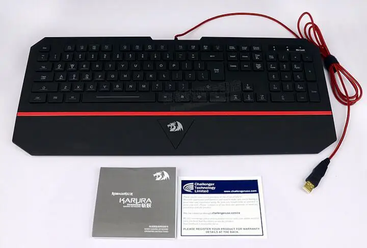 Redragon Karura K502 USB Gaming Keyboard, 7 Switchable Backlight Colors, 104+ Keys