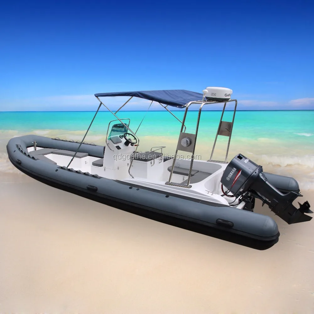 
RIB760 CE Certified China RIB Boat With Hypalon Or PVC Tube Material Fiberglass Boat Philippines For Hot Sale 