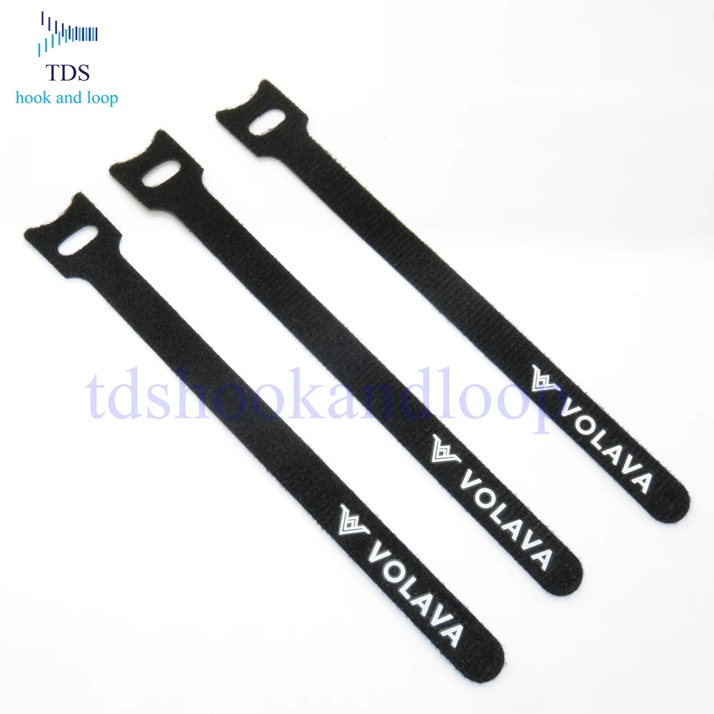 Colorful Hook and Loop Cables ties with label