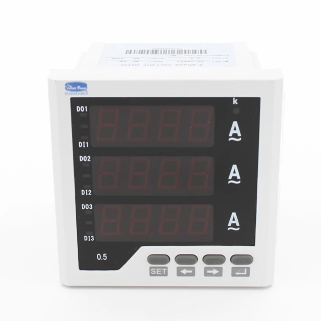 three phase digital ac ammeter led and digital ammeter with relay output  with rs485 ampere meter digital 96*96