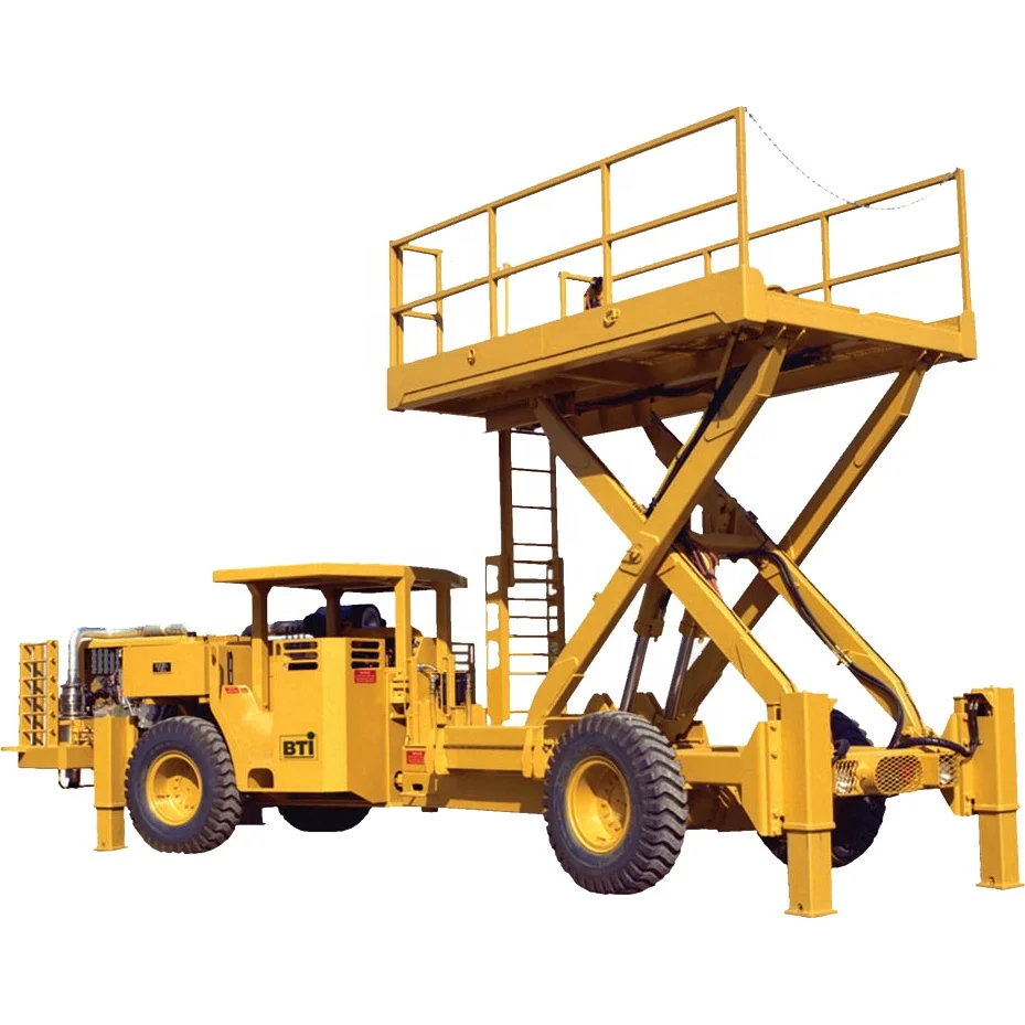 Articulated Underground Mine Equipment Scissor Lift Vehicle for Tunnel Construction