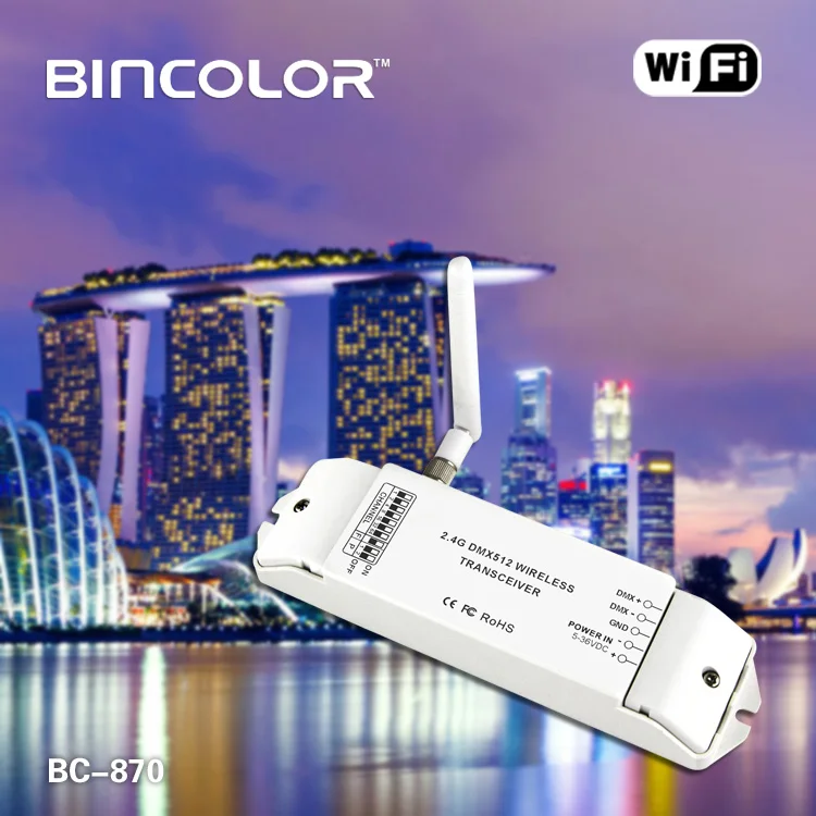 BC-870 DC 5v to 36v led DMX512 signal wireless transmitter and receiver