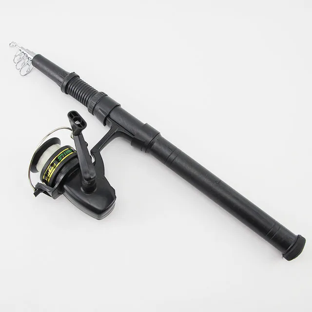 cheap retractable spinning fiberglass fishing rods with reel combo