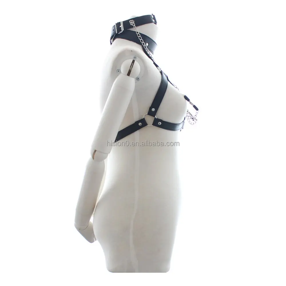 Amazing Bondage Lingerie Ball Gag Bondage Collar Bondage Breast Restraint Bare Bra Open Clothes For Crazy Adult