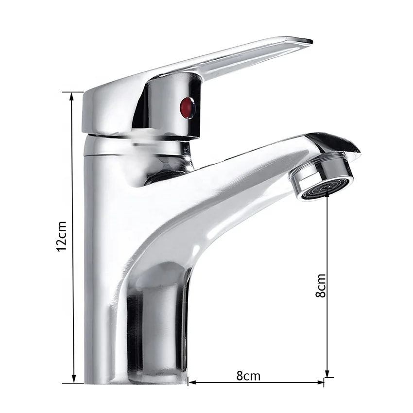 Single Lever Hot And Cold Water Deck Mounted Wash Hand Basin Mixer
