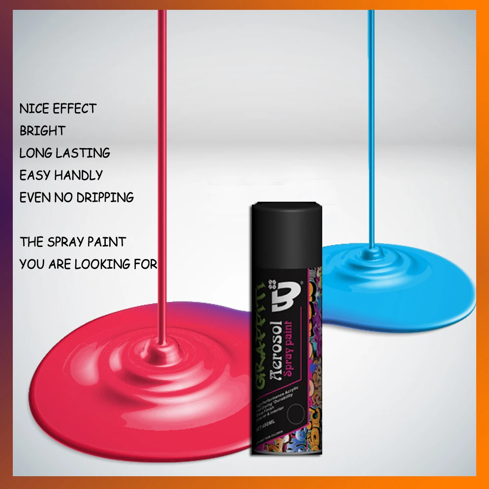 
Graffiti Art Lacquer Spray Paint 400ml For Indoor Outdoor Decoration 