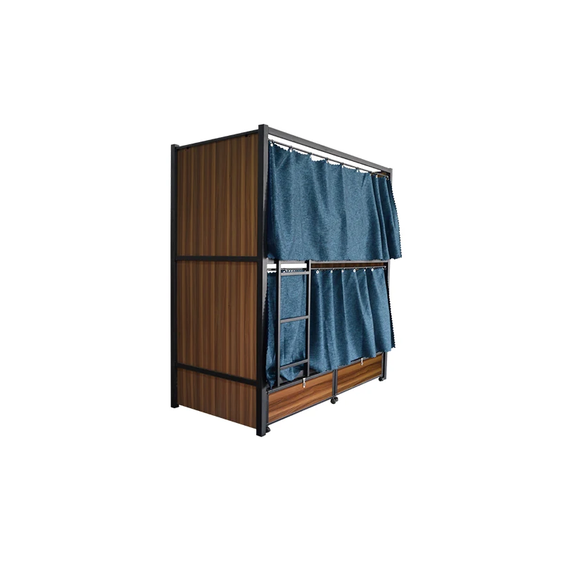 Hotel and hostel sleeping pod bunk bed double bed designs latest metal bed designs