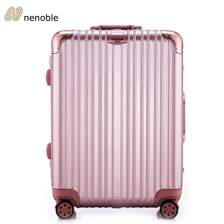 aluminum trolley luggage suitcase set with big capacity bag