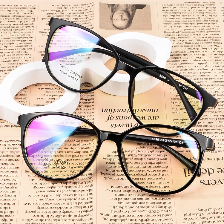 BLONGU TR90 Frame Optical Spectacle Frames Factory Wholesale Custom Designer Glasses Order Online Blue Light Blocking Glasses
